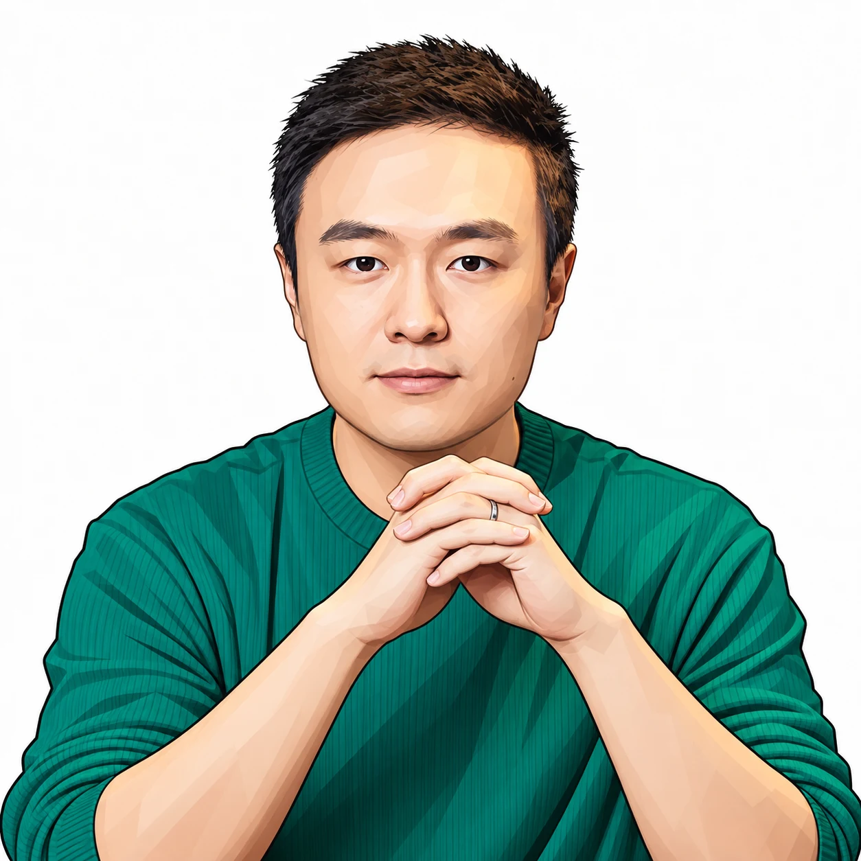 Illustrated portrait of Michael Liu